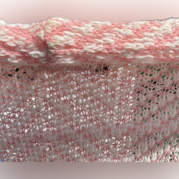 Market & Spruce Small Pink Chevron Knit Open Cardigan Sweater Womens - Picture 5 of 8